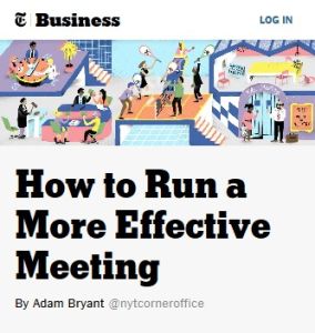 How to Run a More Effective Meeting