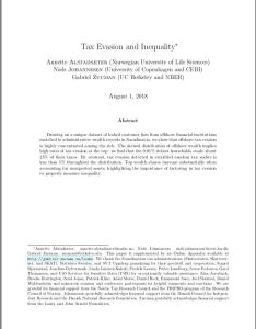 Tax Evasion and Inequality