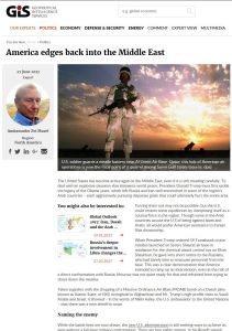 America edges back into the Middle East
