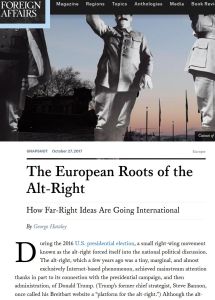 The European Roots of the Alt-Right
