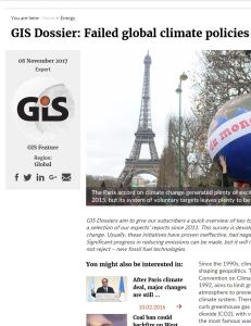 GIS Dossier: Failed Global Climate Policies