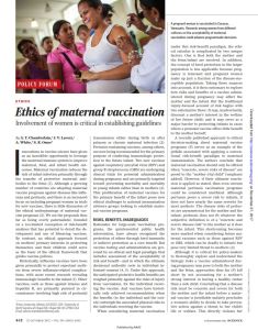 Ethics of Maternal Vaccination
