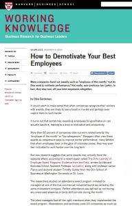 How to Demotivate Your Best Employees