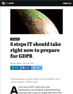 6 Steps IT Should Take Right Now to Prepare for GDPR