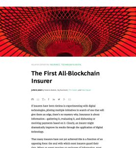 The First All-Blockchain Insurer