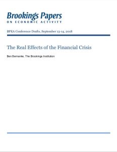 The Real Effects of the Financial Crisis