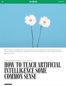 How to Teach Artificial Intelligence Some Common Sense