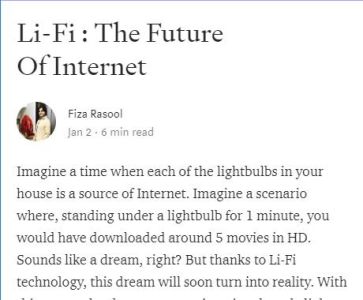 Li-Fi : The Future of Internet