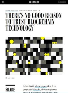 There’s No Good Reason to Trust Blockchain Technology