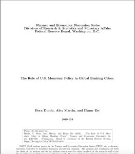 The Role of U.S. Monetary Policy in Global Banking Crises
