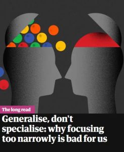 Generalise, Don’t Specialise