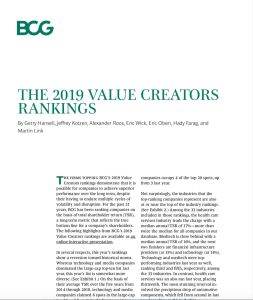 The 2019 Value Creators Rankings