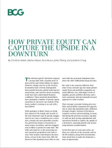 How Private Equity Can Capture the Upside in a Downturn