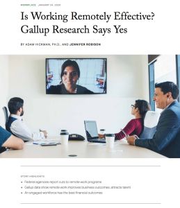 Is Working Remotely Effective? Gallup Research Says Yes