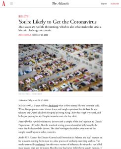 You’re Likely to Get the Coronavirus