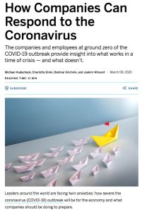 How Companies Can Respond to the Coronavirus