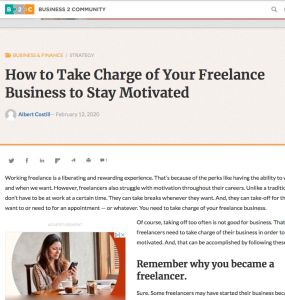 How to Take Charge of Your Freelance Business to Stay Motivated