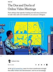 The Do’s and Don’ts of Online Video Meetings