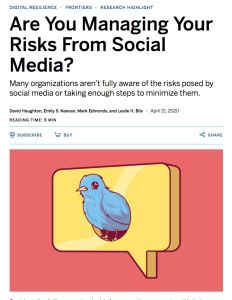 Are You Managing Your Risks from Social Media?
