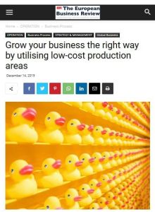 Grow your business the right way by utilising low-cost production areas