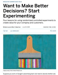 Want to Make Better Decisions, Start Experimenting