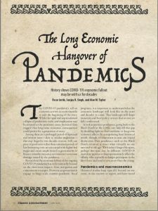 The Long Economic Hangover of Pandemics