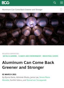 Aluminum Can Come Back Greener and Stronger