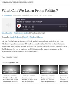 What Can We Learn from Politics?