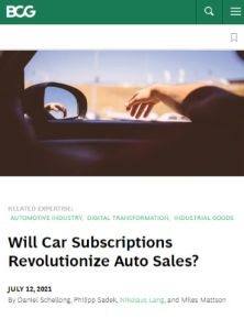 Will Car Subscriptions Revolutionize Auto Sales?