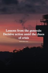 Lessons from the Generals