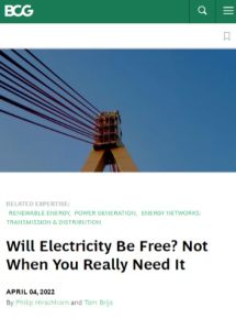 Will Electricity Be Free? Not When You Really Need It