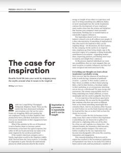 The Case for Inspiration