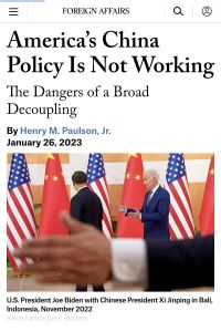 America’s China Policy Is Not Working